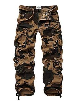 Buy BACKBONE Mens Fashion Bright Camouflage Cargo Pants Military Combat ...