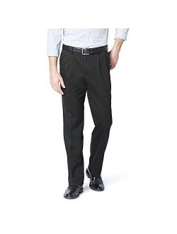 Men's Classic Fit Pleated Khaki Pants