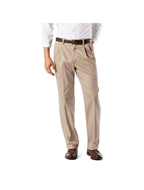 Dockers Men's Classic Fit Pleated Khaki Pants