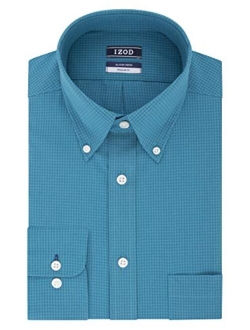 Men's Dress Shirts Regular Fit Stretch Gingham