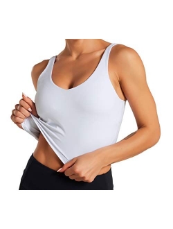 Dragon Fit Sports Bra for Women LonglinePaddedBra YogaCrop Tank TopsFitness Workout Running Top