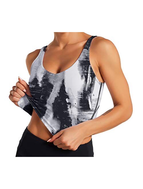 Dragon Fit Sports Bra for Women LonglinePaddedBra YogaCrop Tank TopsFitness Workout Running Top