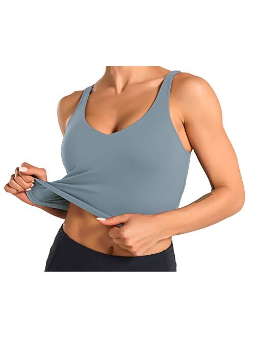 Dragon Fit Sports Bra for Women LonglinePaddedBra YogaCrop Tank TopsFitness Workout Running Top