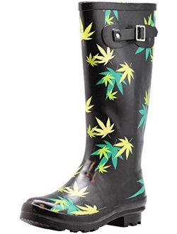 NORTY Women's Hurricane Wellie - 14 Solids and Prints - Glossy & Matte Waterproof Hi-Calf Rainboots