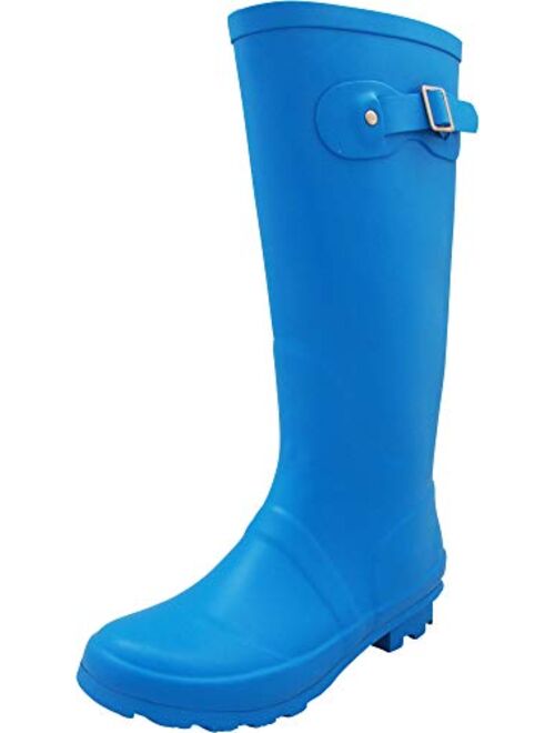 NORTY Women's Hurricane Wellie - 14 Solids and Prints - Glossy & Matte Waterproof Hi-Calf Rainboots