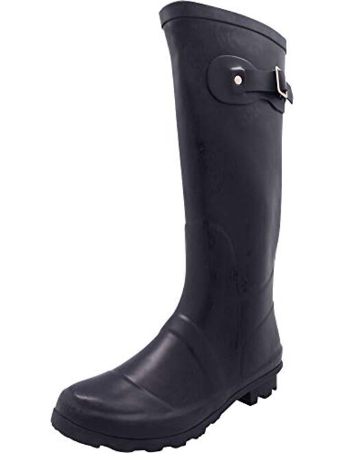 NORTY Women's Hurricane Wellie - 14 Solids and Prints - Glossy & Matte Waterproof Hi-Calf Rainboots