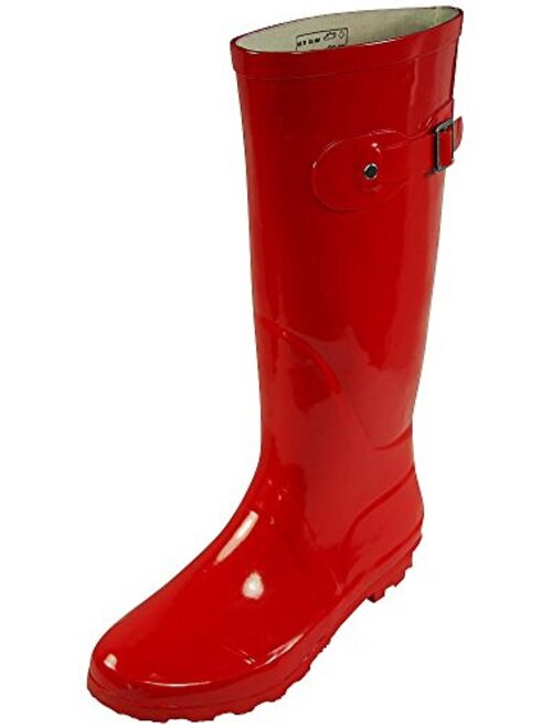 NORTY Women's Hurricane Wellie - 14 Solids and Prints - Glossy & Matte Waterproof Hi-Calf Rainboots