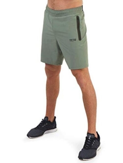 TCA Men's Elite Tech Lightweight Running or Gym Training Shorts with Zip Pockets