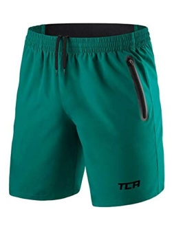 TCA Men's Elite Tech Lightweight Running or Gym Training Shorts with Zip Pockets