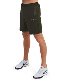 TCA Men's Elite Tech Lightweight Running or Gym Training Shorts with Zip Pockets