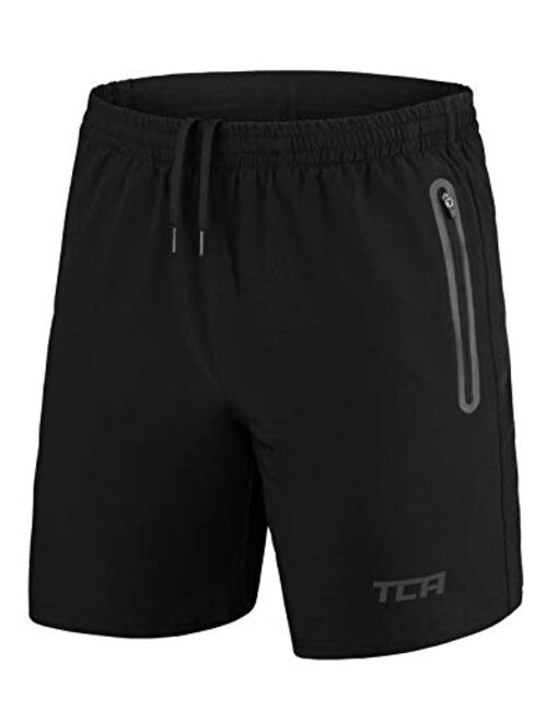 TCA Men's Elite Tech Lightweight Running or Gym Training Shorts with Zip Pockets