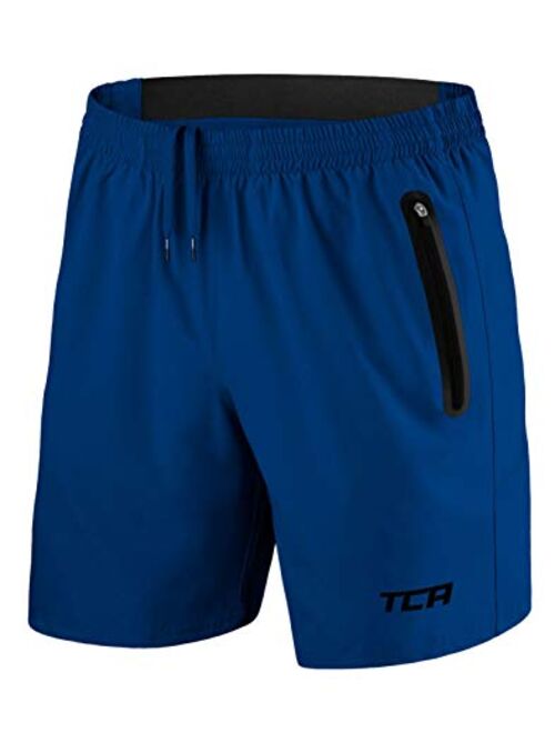 TCA Men's Elite Tech Lightweight Running or Gym Training Shorts with Zip Pockets