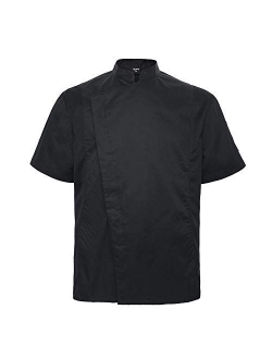 TOPTIE Unisex Short Sleeve Chef Coat Jacket