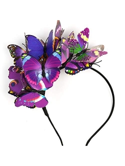 Coucoland Butterfly Fascinator Hat Kentucky Derby Fascinators Boho Style Headband Butterfly Headpiece