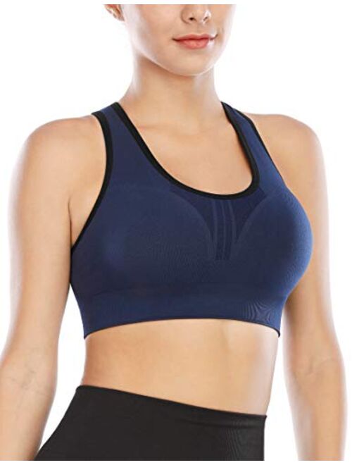 Heathyoga Padded Sports Bra for Women High Impact Workout Bras for Women Sports Bra Pack Racerback Yoga Bra Everyday Bra