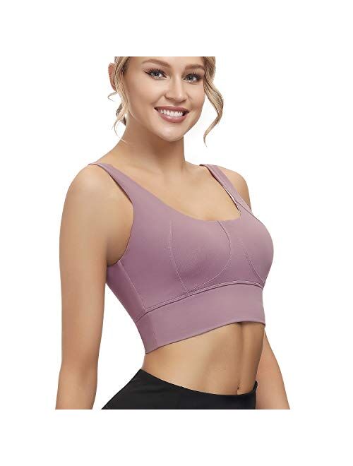 Sports Bras for Women, High Impact Full Coverage Comfortable Padded Bras for Gym Fitness with Removable Pads