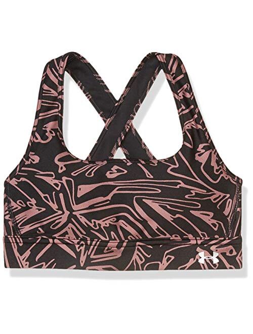 Under Armour Women's Armour Mid Crossback Print Mash Up Sports Bra