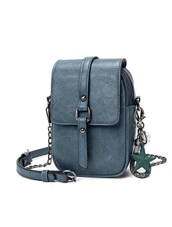 Small Crossbody Purses for Women Leather Designer Phone Bag Adjustable Long Strap with Headphone Port