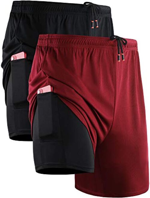 Neleus Men's Lightweight Workout Running Athletic Shorts with Pockets