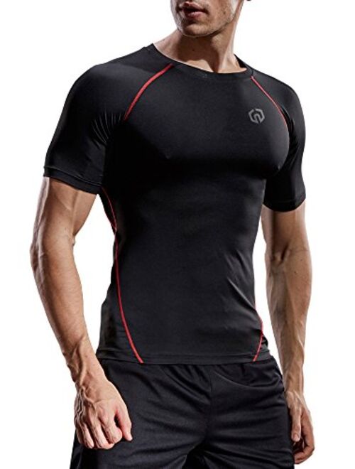 Neleus Men's Compression Baselayer Athletic Workout T Shirts