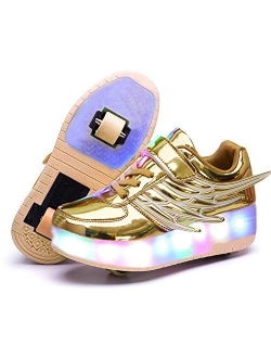 Nsasy Roller Shoes Girl Sneakers with Wheels Become Sport Sneaker with Led for Children Gift