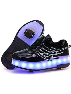 Nsasy Roller Shoes Girl Sneakers with Wheels Become Sport Sneaker with Led for Children Gift