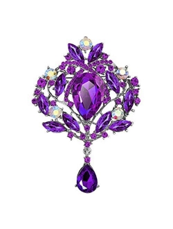 JewelryHouse Gorgeous Austrian Imitation Crystal Rhinestone Wedding Brooch Pin