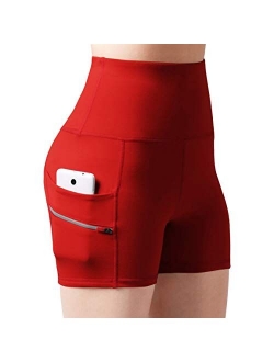 ODODOS High Waist Dual Pocket Workout Shorts, Athletic Shorts