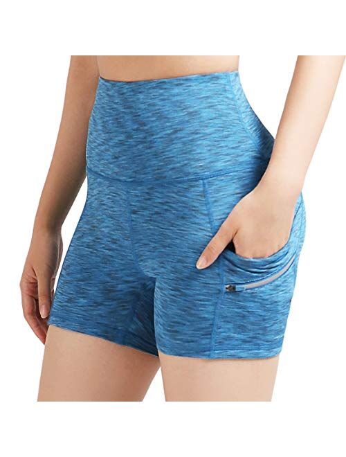 ODODOS High Waist Dual Pocket Workout Shorts, Athletic Shorts