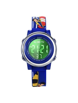 Kids Digital Sport Waterproof Watch for Girls Boys, Kid Sports Outdoor LED Electrical Watches with Luminous Alarm Stopwatch Child Wristwatch