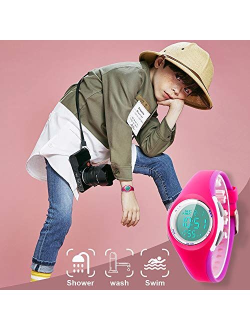 Kids Watch, Boys Sports Digital Waterproof Led Watches with Alarm Wrist Watches for Boy Girls Children