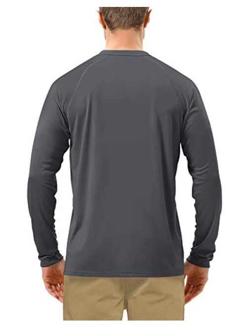 Roadbox Men's Sun Protection UPF 50+ UV Outdoor Long Sleeve Dri-fit T-Shirt Rashguard Shirts for Running, Fishing, Hiking