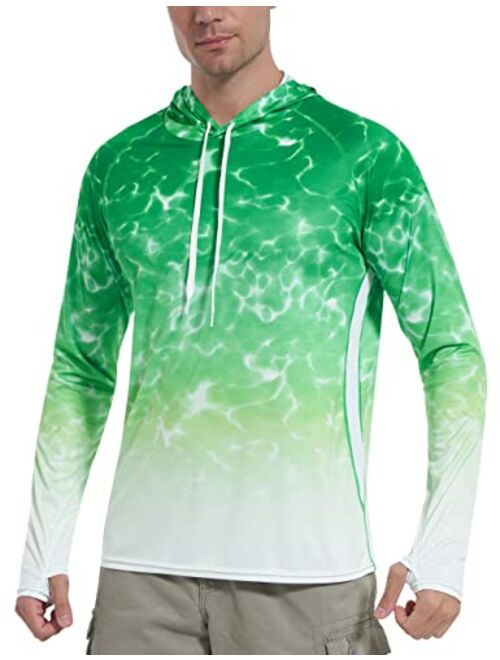 Roadbox Men's Sun Protection UPF 50+ UV Outdoor Long Sleeve Dri-fit T-Shirt Rashguard Shirts for Running, Fishing, Hiking