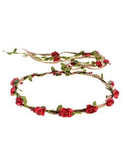 DDazzling Flower Crown Floral Wreath Headband Floral Garland Headbands photo props