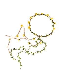 DDazzling Flower Crown Floral Wreath Headband Floral Garland Headbands photo props