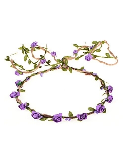 DDazzling Flower Crown Floral Wreath Headband Floral Garland Headbands photo props