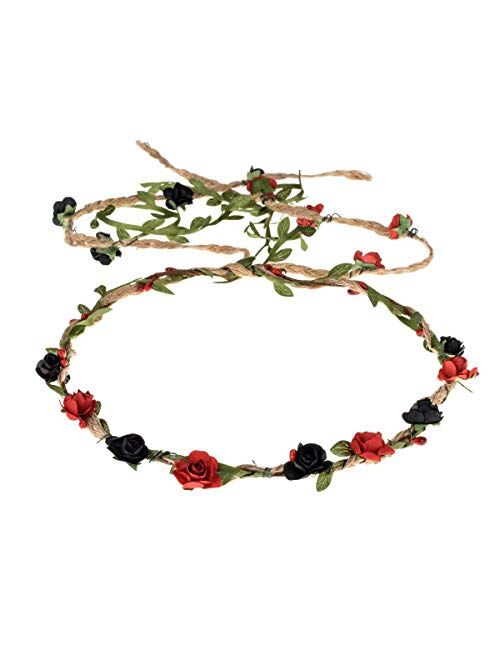 DDazzling Flower Crown Floral Wreath Headband Floral Garland Headbands photo props