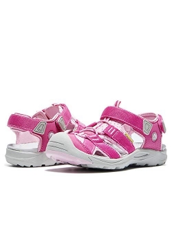 AMIDEWA Boys Girls Outdoor Closed Toe Water Sandals for Summer Beach Sports (Toddler/Little Kid/Big Kid)