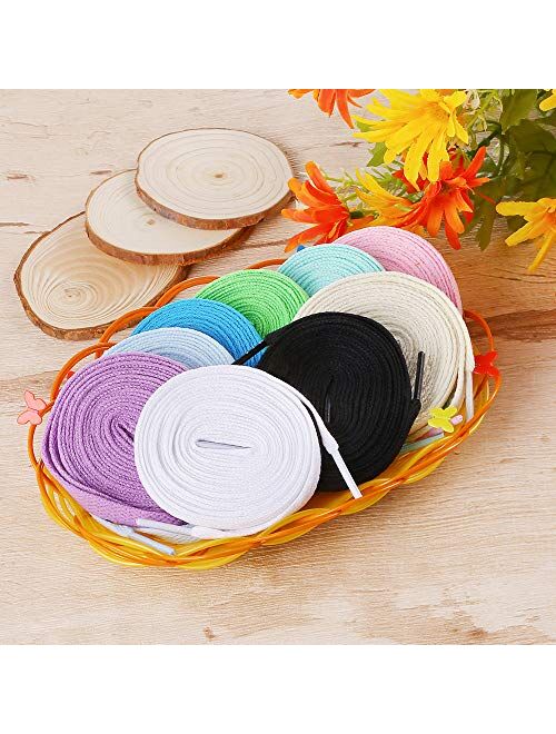 Auihiay 36 Pairs 47 Colored Shoelaces Flat Shoestrings for Sneakers Skate Shoes Sport Shoes Boots, 36 Colors