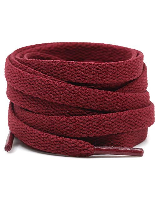 DELELE 2 Pair Super Quality 24 Colors Flat Shoe laces 5/16