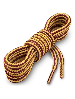 Miscly Round Boot Laces [1 Pair] Heavy Duty and Durable Shoelaces for Boots, Work Boots & Hiking Shoes