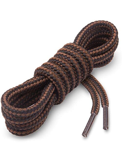 Miscly Round Boot Laces [1 Pair] Heavy Duty and Durable Shoelaces for Boots, Work Boots & Hiking Shoes