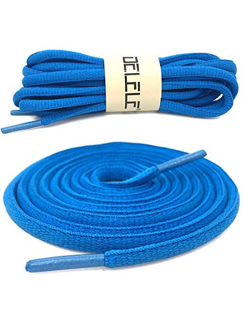 DELELE 2Pair Oval Shoes laces 42 Colors Half Round 1/4