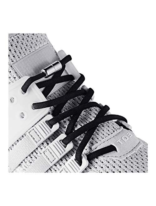 Elastic No Tie Shoe Laces For Adults,Kids,Elderly,System With Elastic Shoe Laces(2 Pairs)