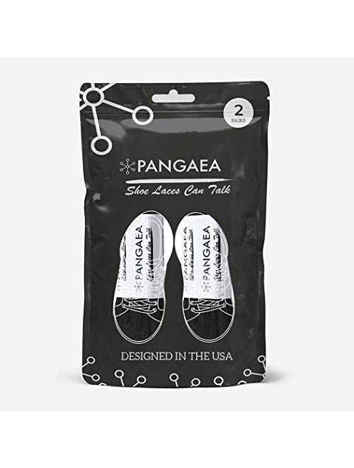 [2 Pair] Pangaea Oval Shoelaces Half Round Semi-Round 1/4INCH Shoe Laces More Colors and Lengths