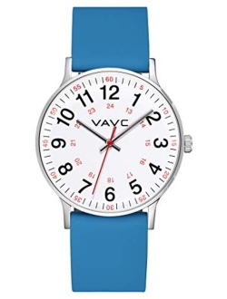 VAVC JE8272 Nurse Watch for Medical Students,Doctors,Women with Second Hand and 24 Hour. Easy to Read Watch