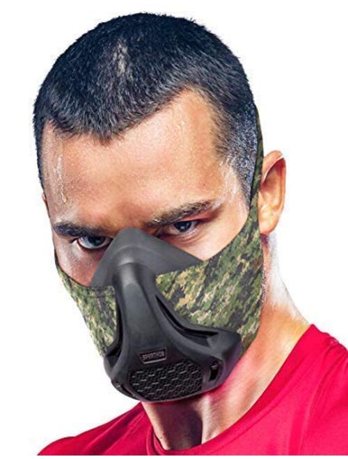 Sparthos Workout Mask - High Altitude Elevation Simulation - for Gym, Cardio, Fitness, Running, Endurance and HIIT Training [16 Breathing Levels]