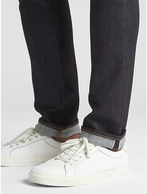 selvedge skinny jeans with gapflex