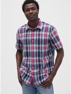 Short Sleeve Shirt in Linen-Cotton