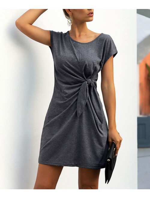 Supreme Fashion | Charcoal T-Shirt Dress - Women